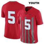 Youth NCAA Ohio State Buckeyes Baron Browning #5 College Stitched Elite No Name Authentic Nike Red Football Jersey OU20D84JE